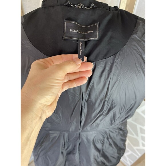 BCBGMaxazria Bcbg Mazazria PARKA Puffer JACKET COAT SZ M BLACK FILLING DOWN - Picture 12 of 15